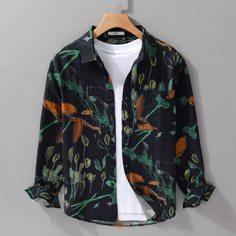 Clark Floral Shirt - Watson Grey