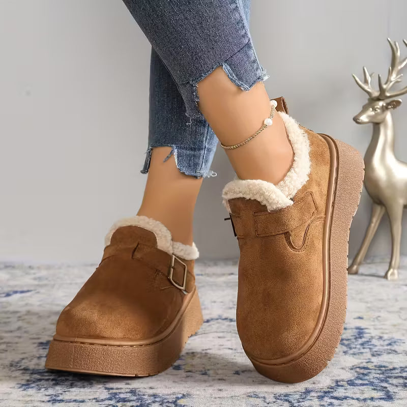 Cambridge Suede Fur-Lined Loafers