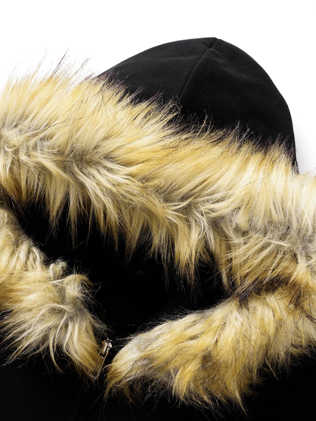 Faux Fur Trim Zip Hoodie