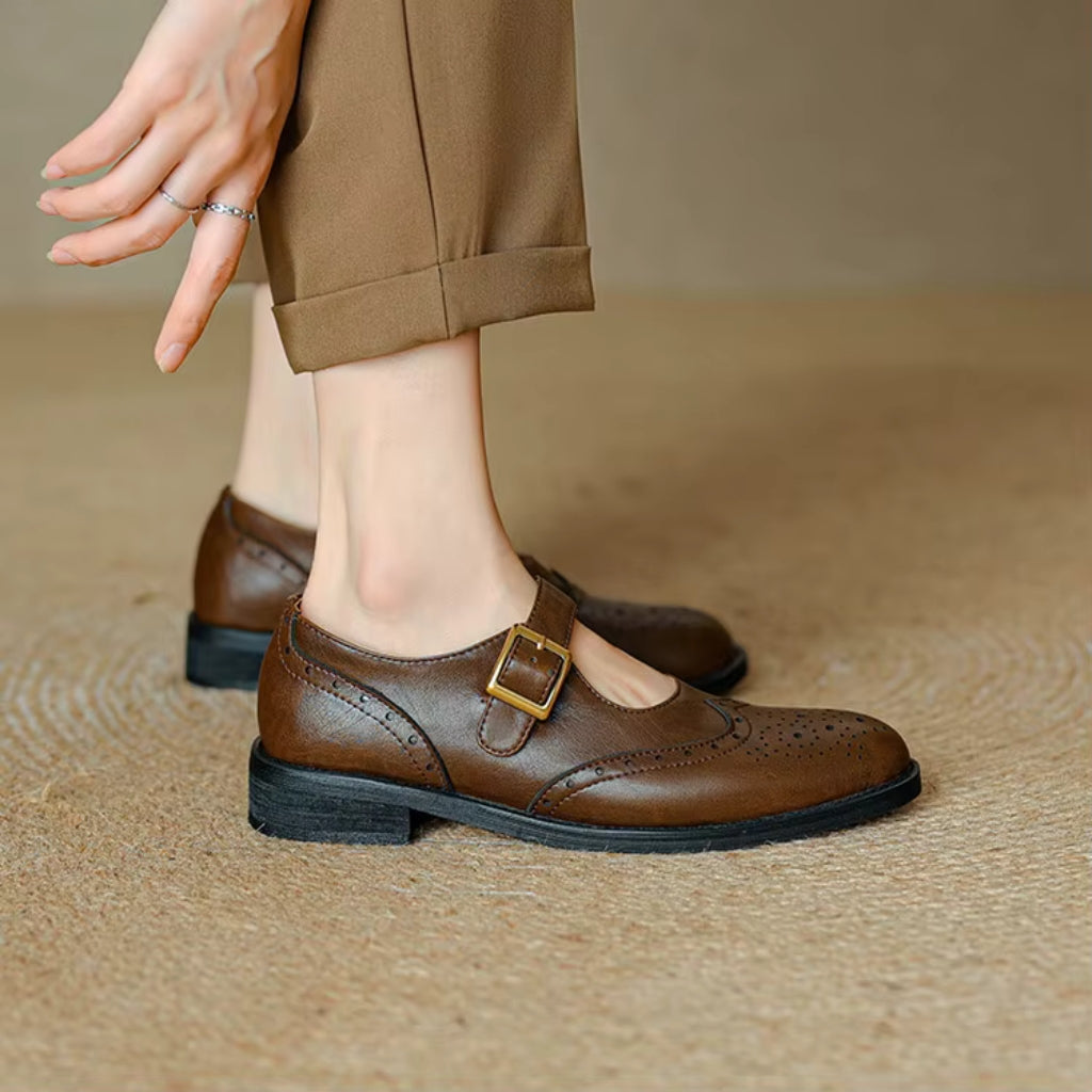 Geneva Orthopedic Leather Flats