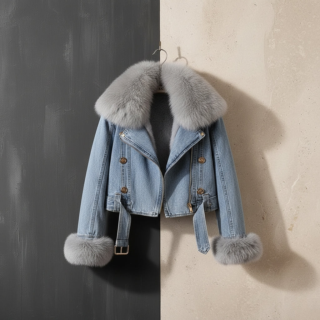 Valencia Faux Fur Denim Jacket