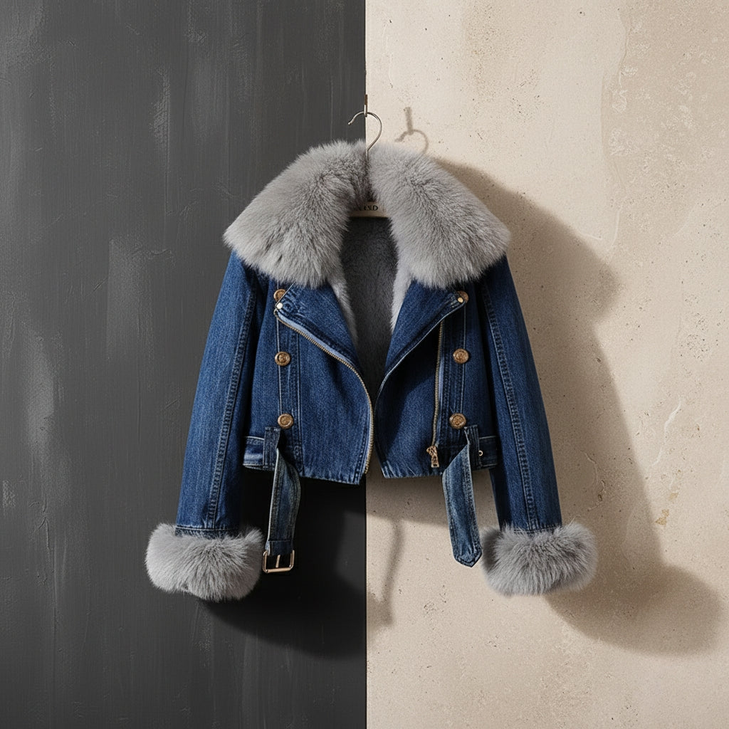 Valencia Faux Fur Denim Jacket