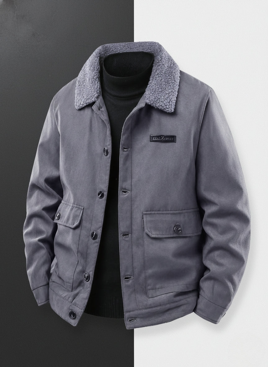 Henley Suede Sherpa Jacket