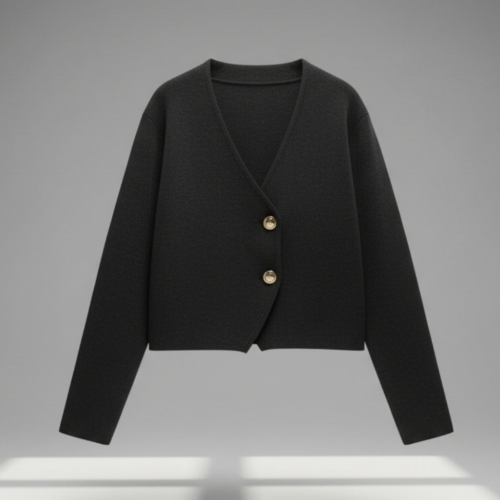 Vienna Asymmetric Button Cardigan