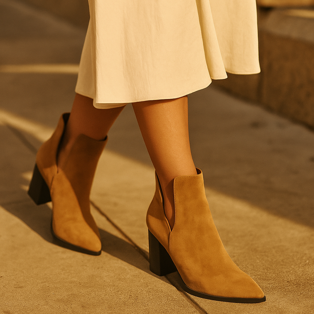 Avery Flannel Heel Boots