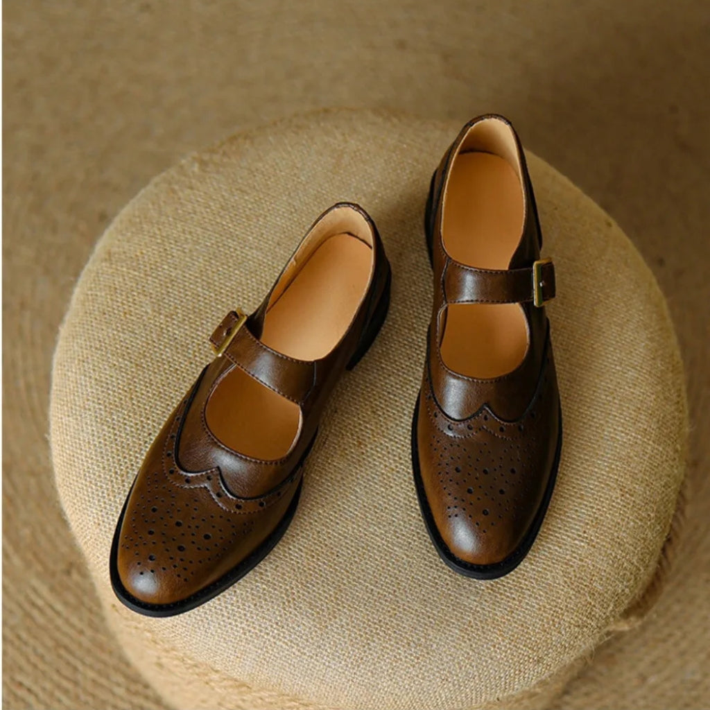 Geneva Orthopedic Leather Flats