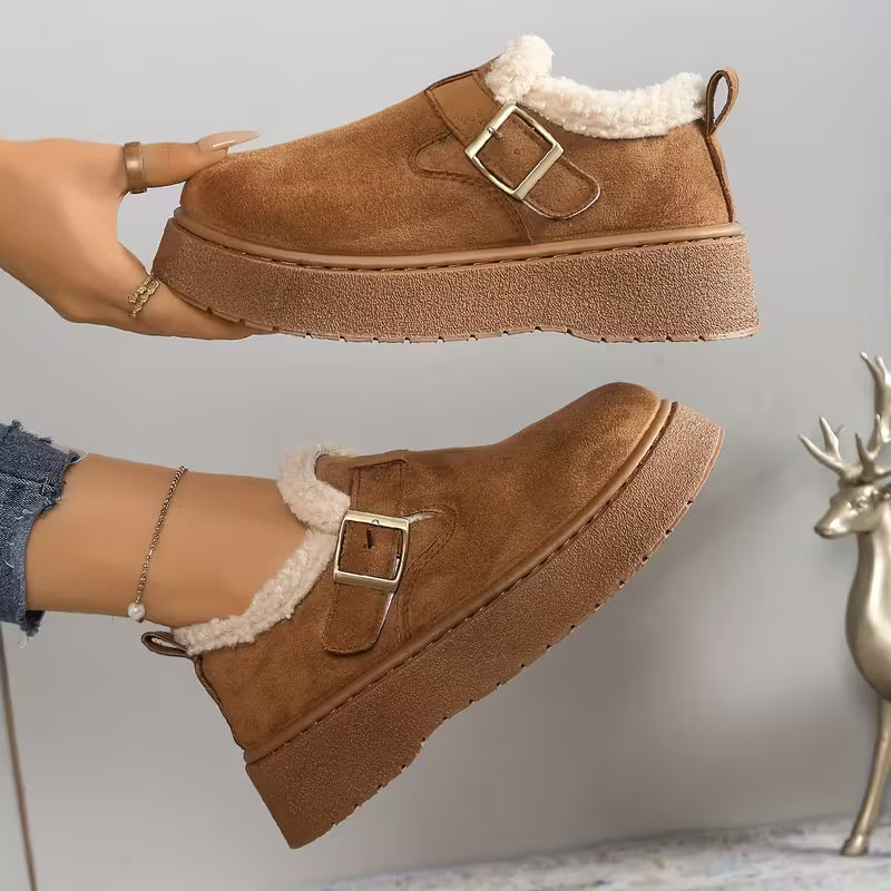 Cambridge Suede Fur-Lined Loafers