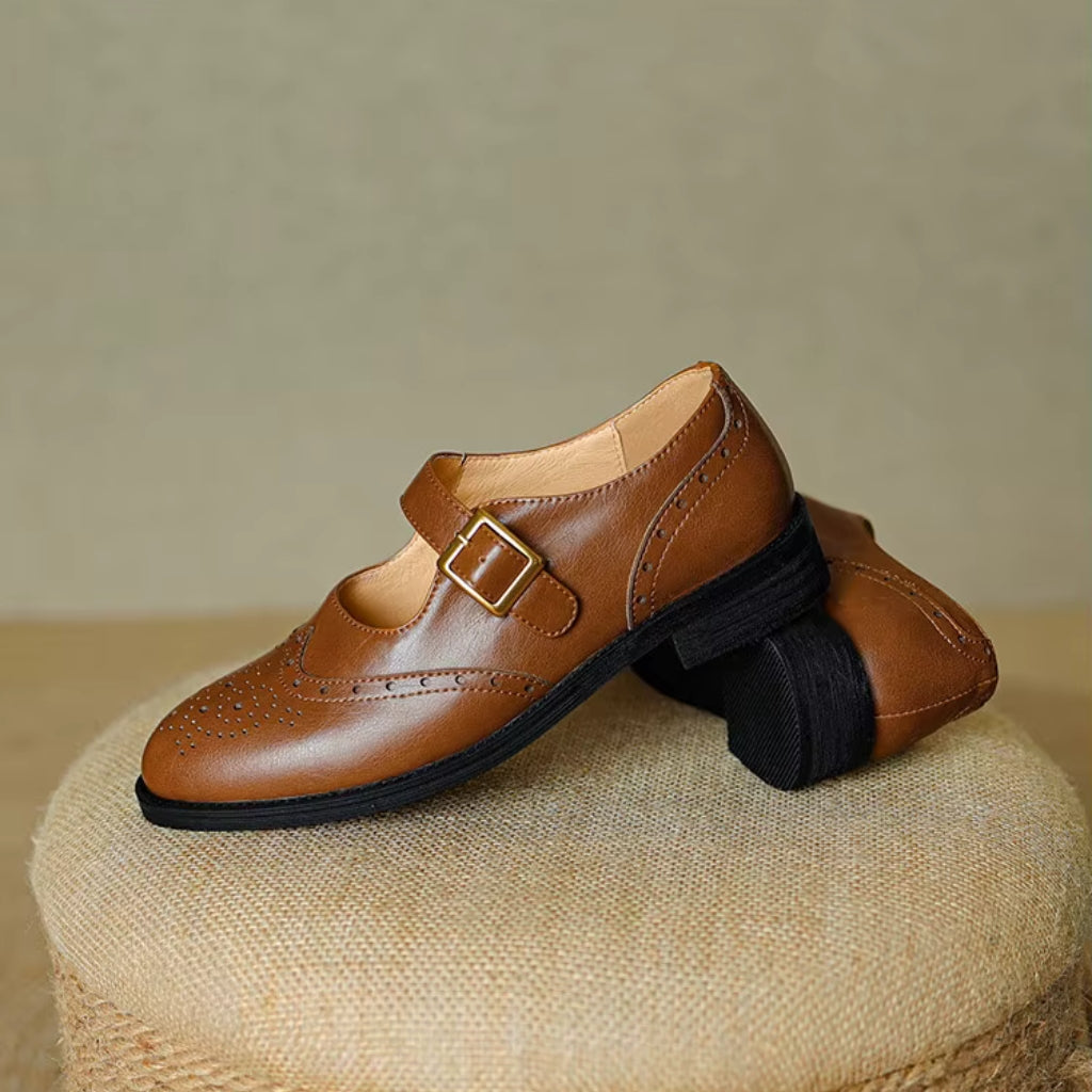 Geneva Orthopedic Leather Flats