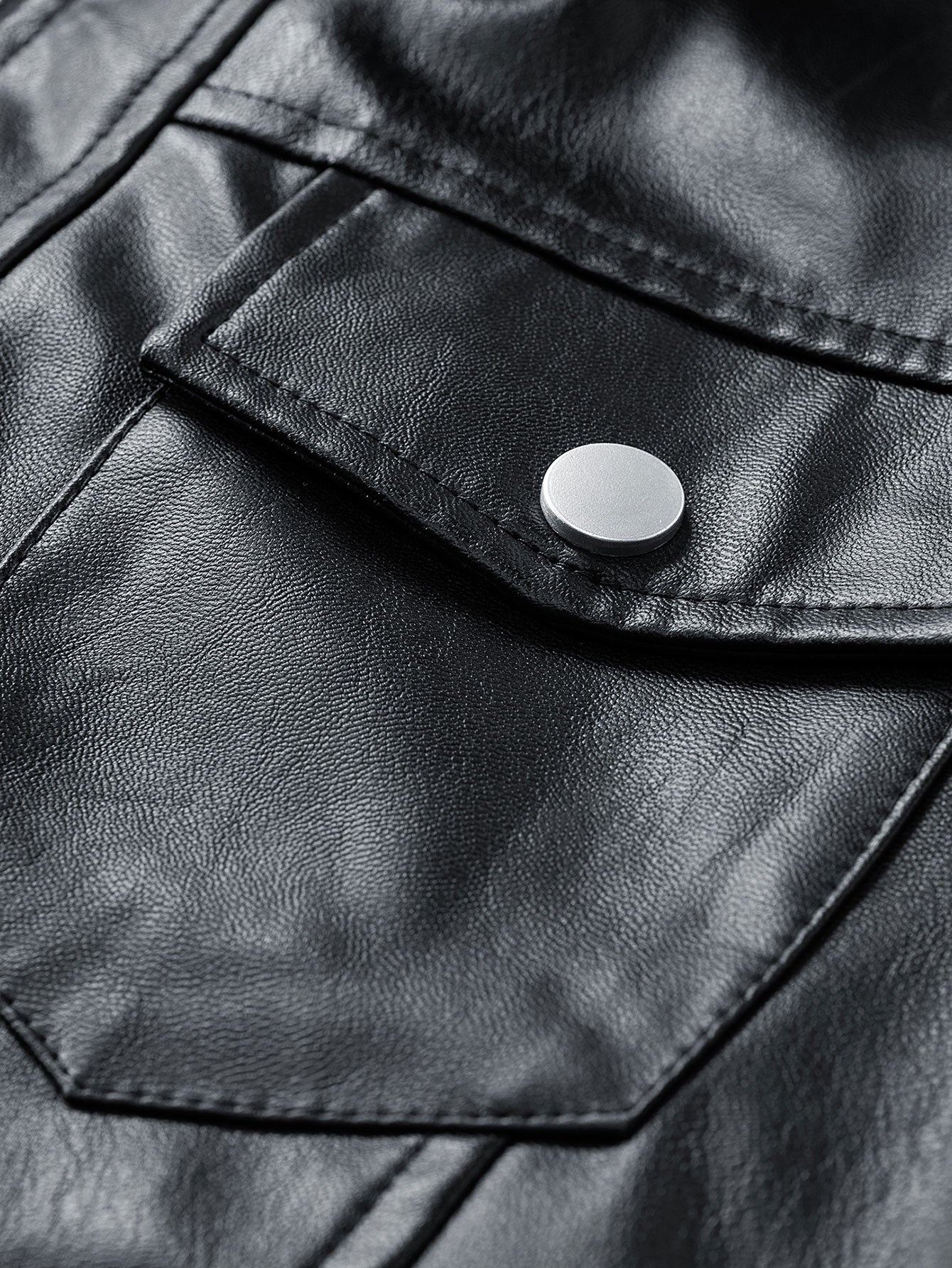Classic Black Leather Bomber Jacket
