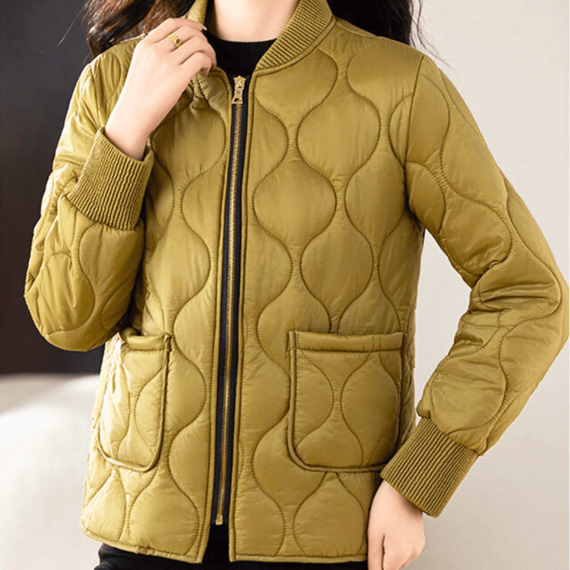 Brielle Quilted Cotton Bomber