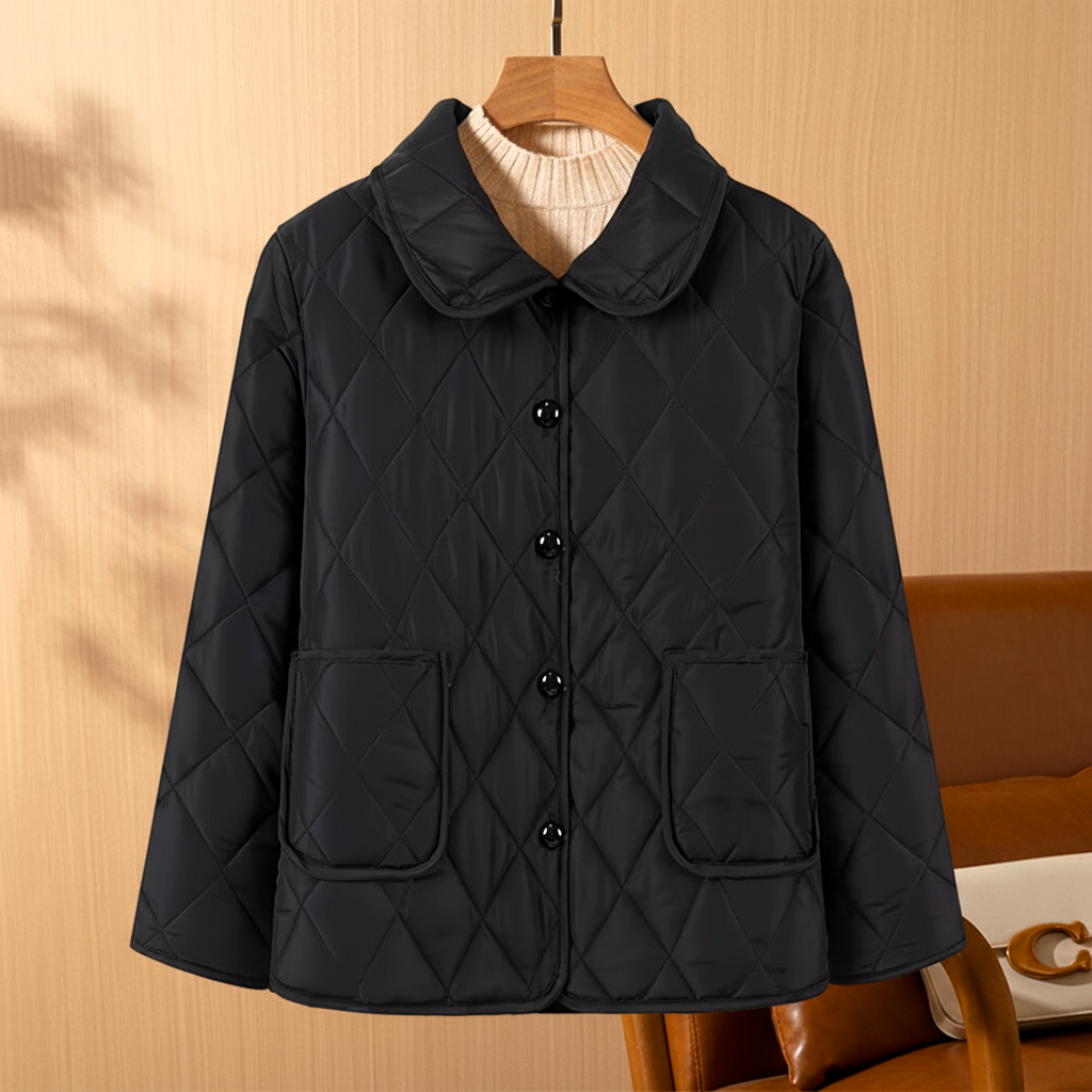 Elise Quilted Button-Up Jacket