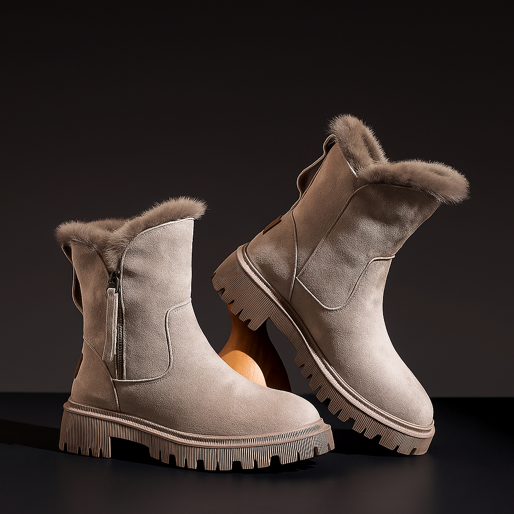 Geneva Winter Suede Fur Boots