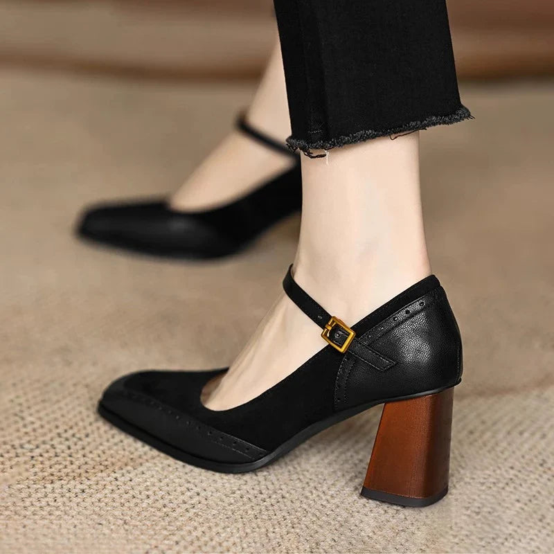 Vivienne Block Heel Pumps