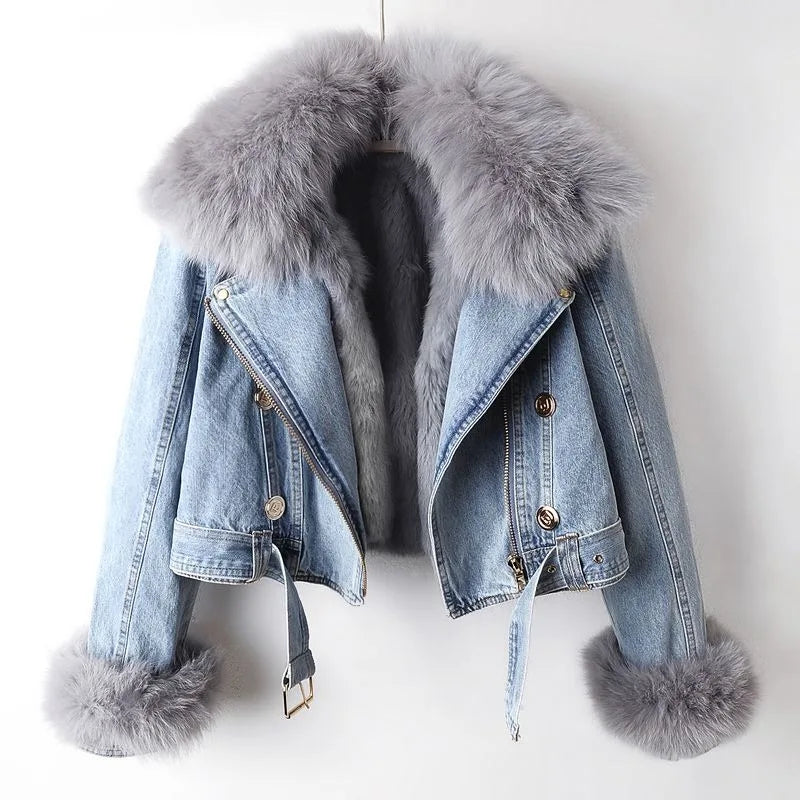 Valencia Faux Fur Denim Jacket