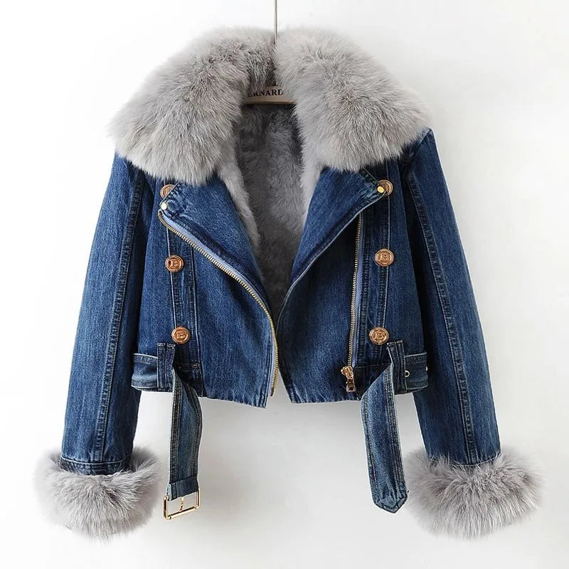 Valencia Faux Fur Denim Jacket