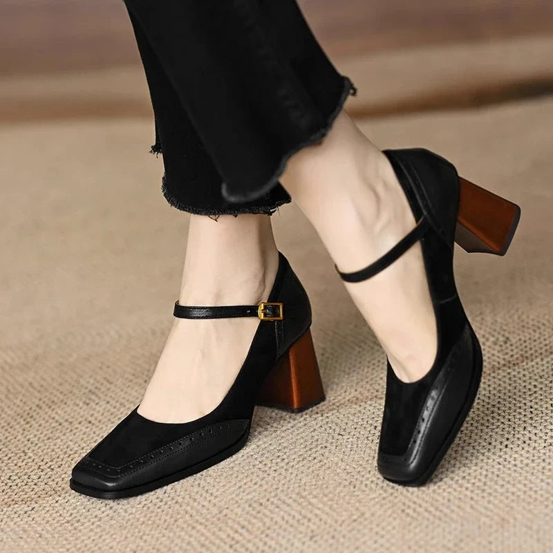 Vivienne Block Heel Pumps