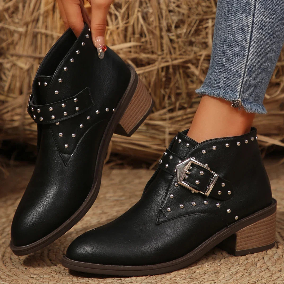Savannah Studded Ankle Boots