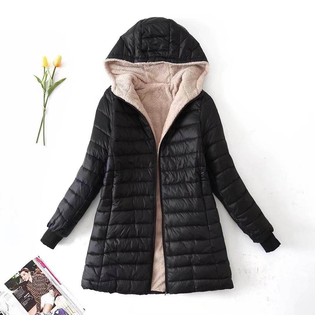 Elara Quilted Plush Coat