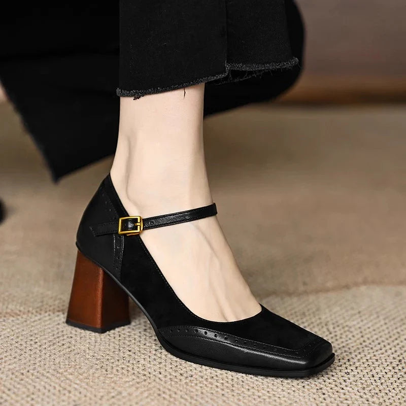 Vivienne Block Heel Pumps