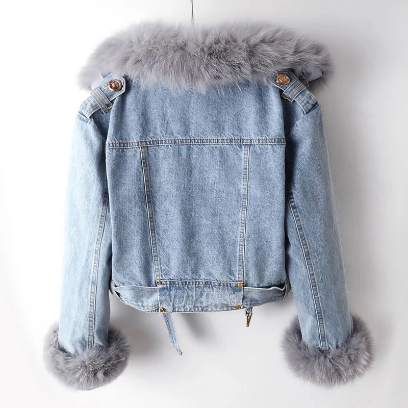 Valencia Faux Fur Denim Jacket
