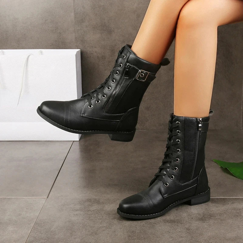 Ellery Lace-Up Combat Boots