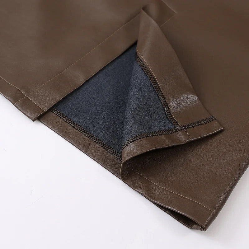 Sally Leather Skirt