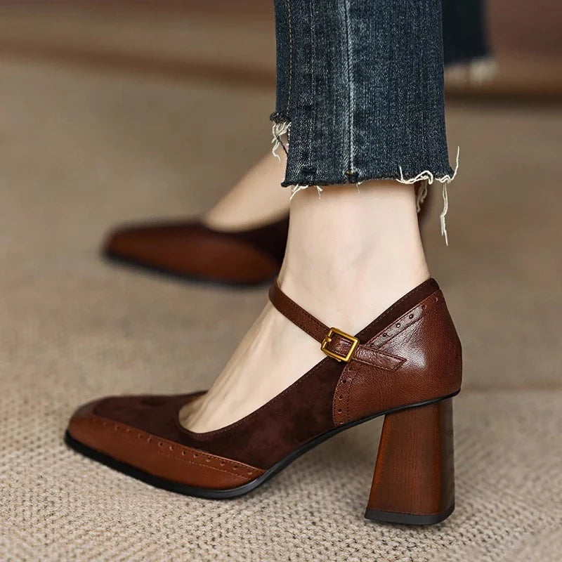 Vivienne Block Heel Pumps