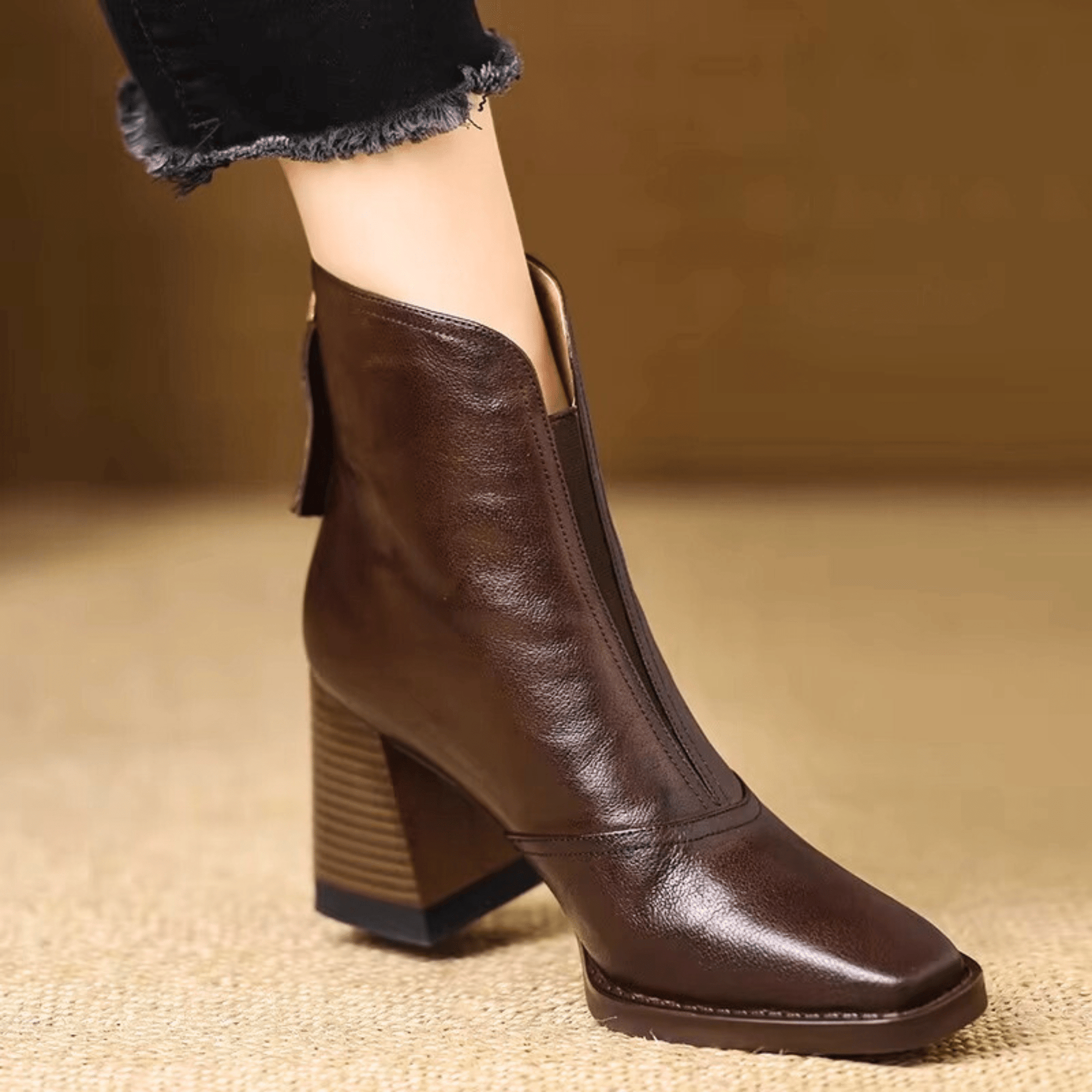 Vera Leather Ankle Boots