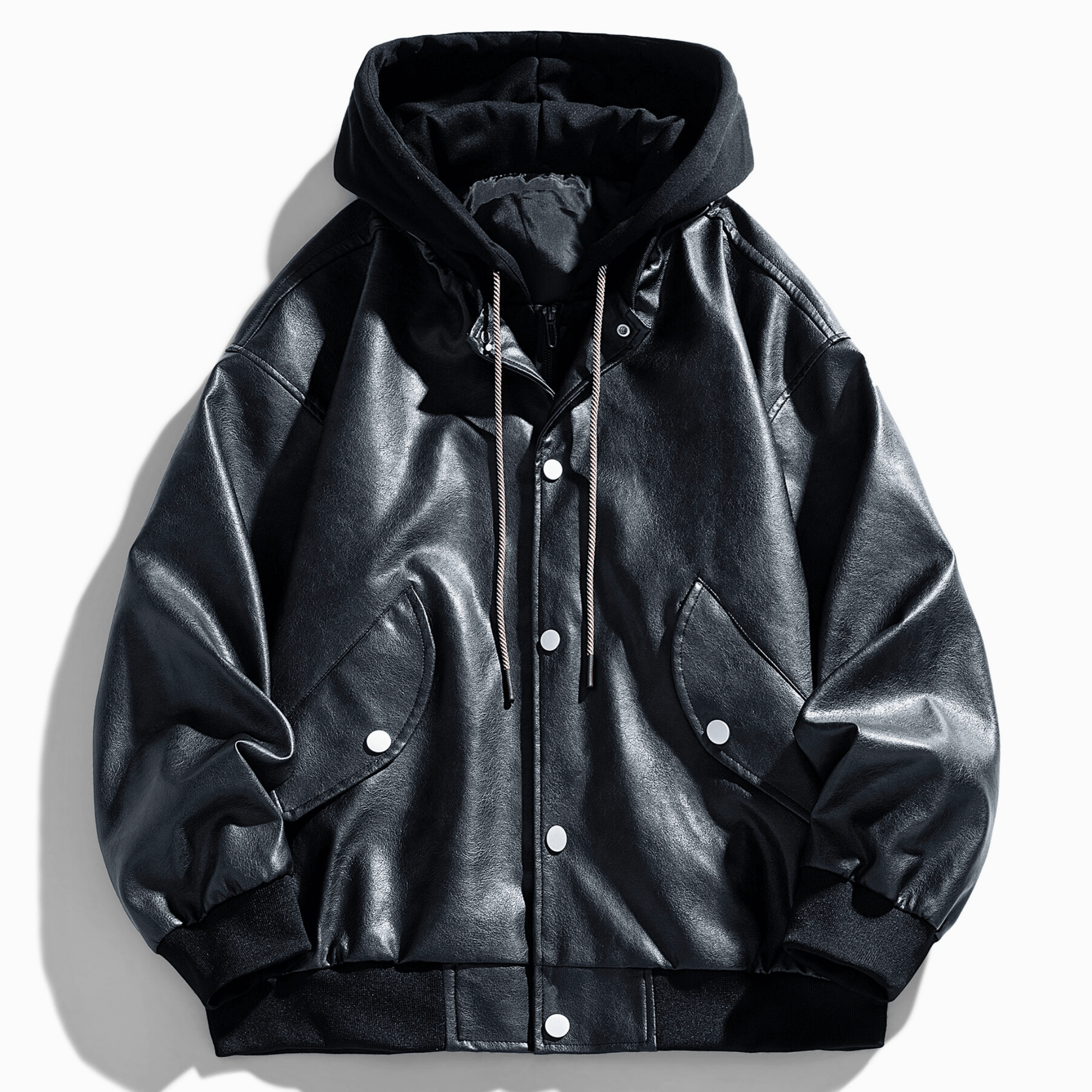 Weston Leather Hooded Bomber