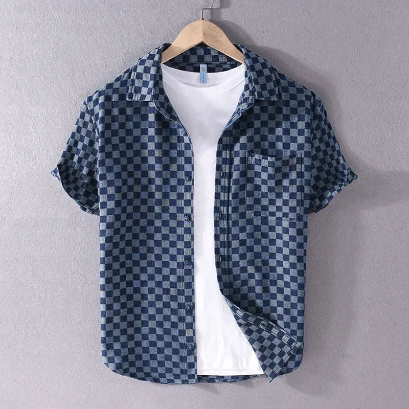 Checkered Button-Up Shirt - [Ezra Daniel]
