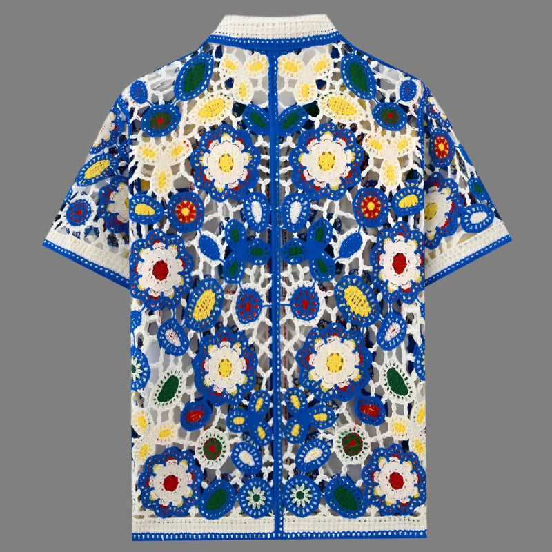 Como Floral Knit Shirt - [Ezra Daniel]