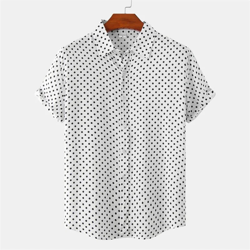Dot Print Button-Up Shirt - [Ezra Daniel]