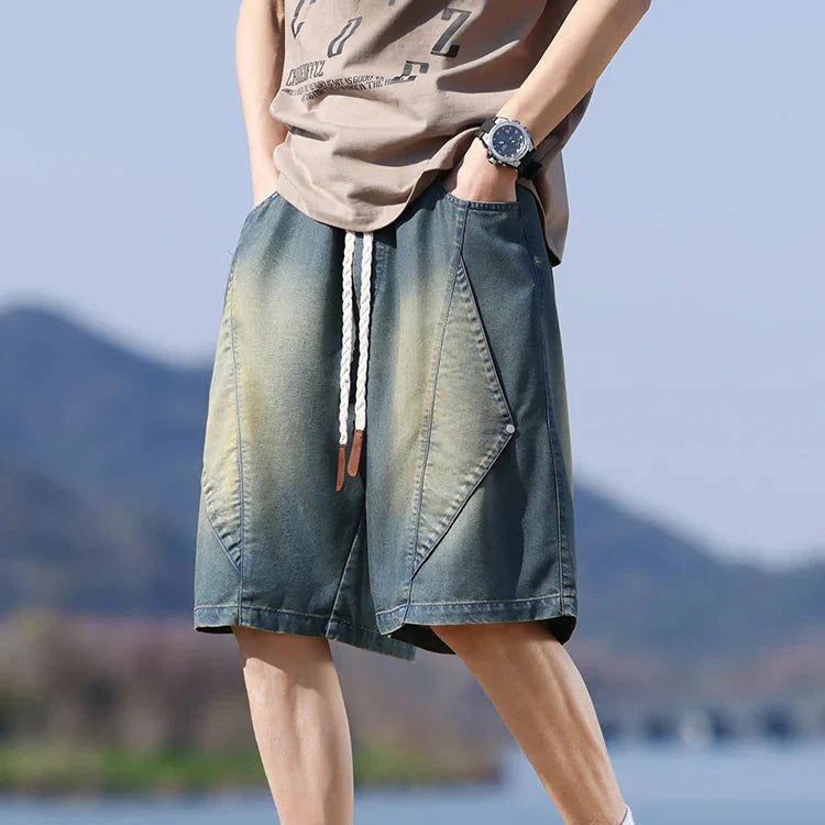 Easton Diamond Denim Shorts - [Ezra Daniel]