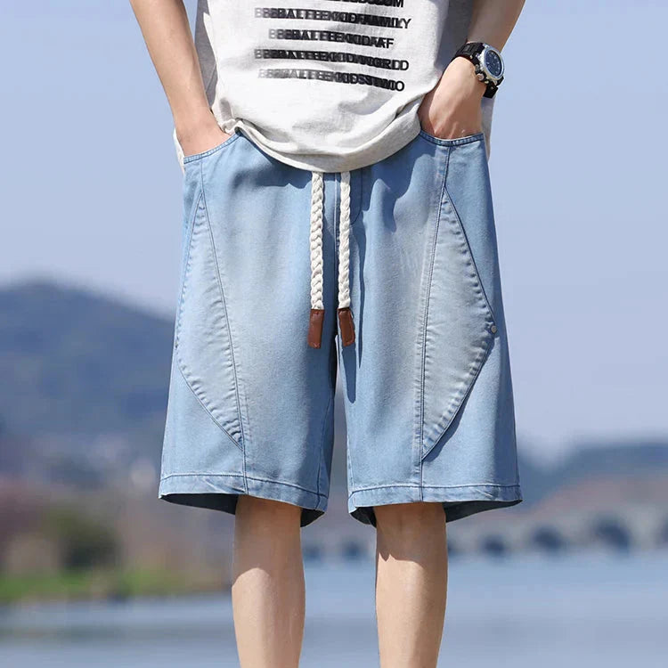 Easton Diamond Denim Shorts - [Ezra Daniel]