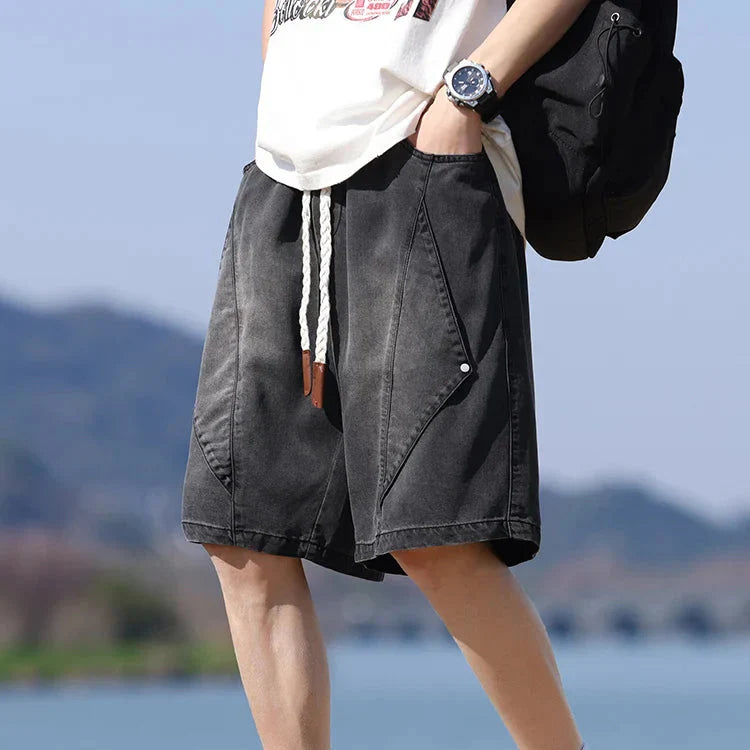 Easton Diamond Denim Shorts - [Ezra Daniel]