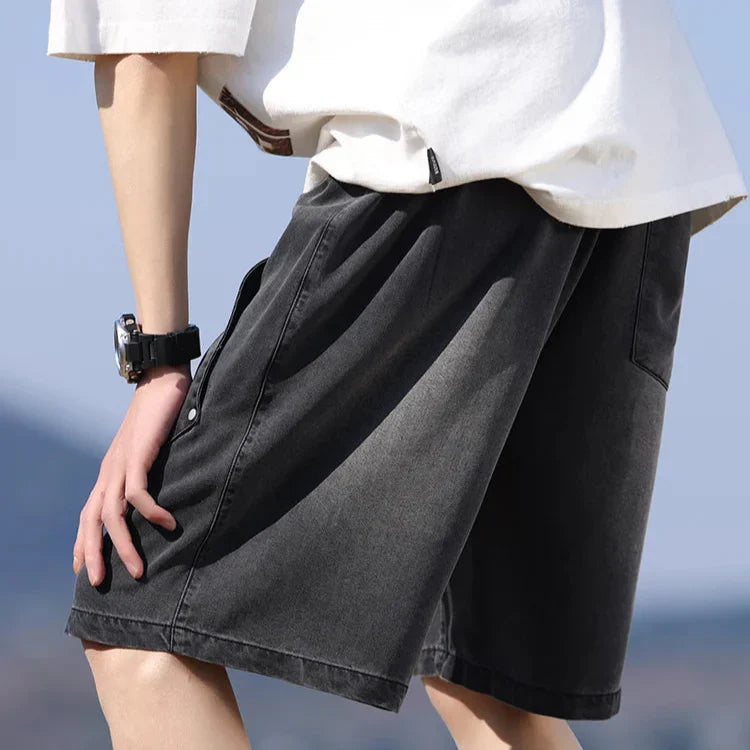 Easton Diamond Denim Shorts - [Ezra Daniel]