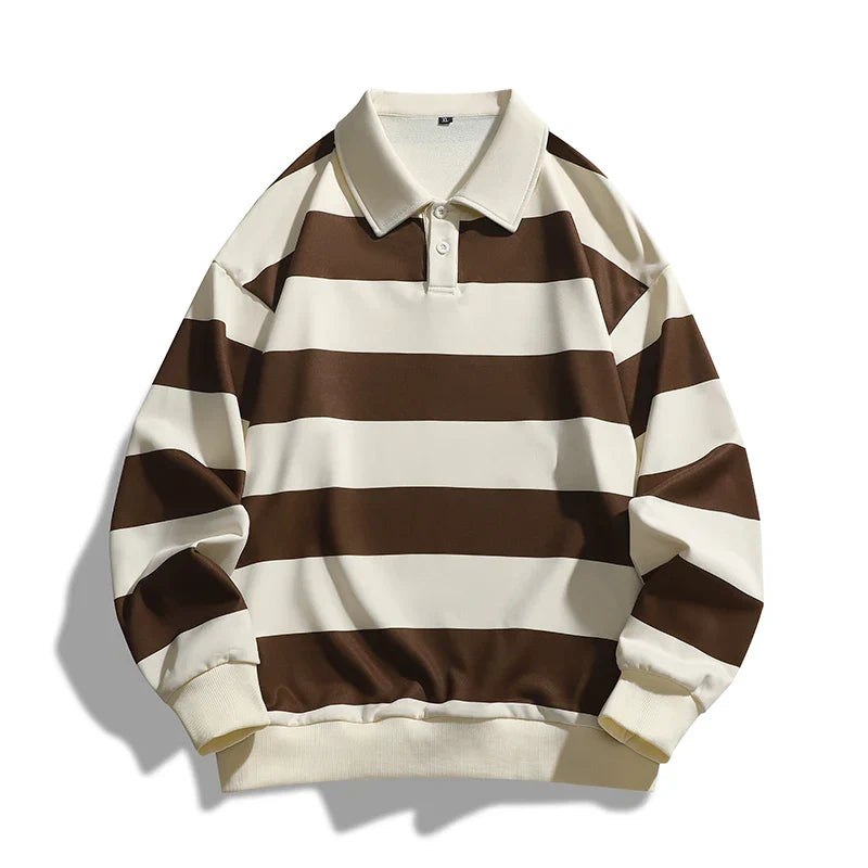 Easton Stripe Long-Sleeve Polo