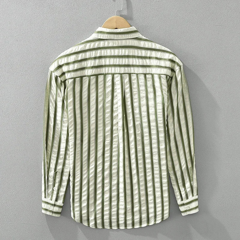 Easton Striped Patch Shirt - [Ezra Daniel]