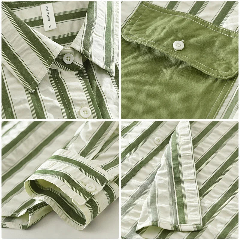 Easton Striped Patch Shirt - [Ezra Daniel]