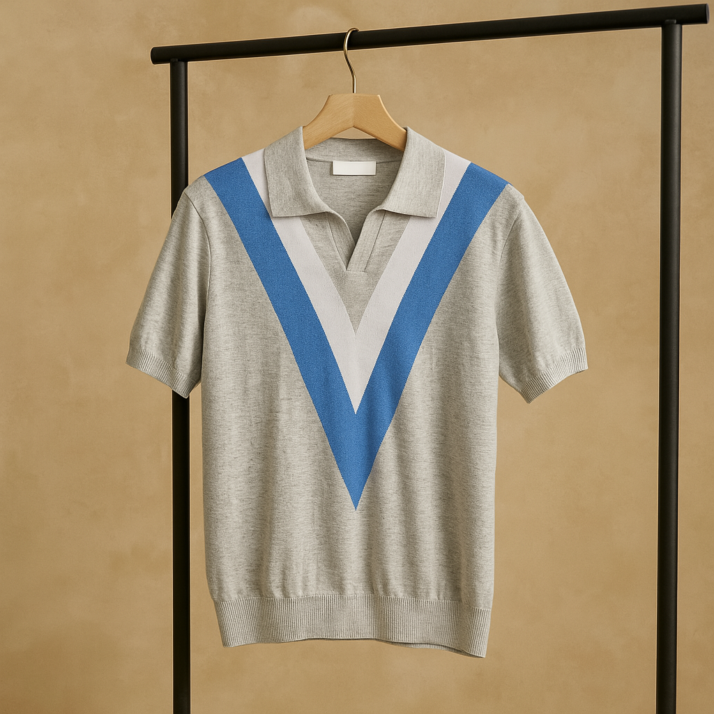 Easton V Knit Polo - [Ezra Daniel]