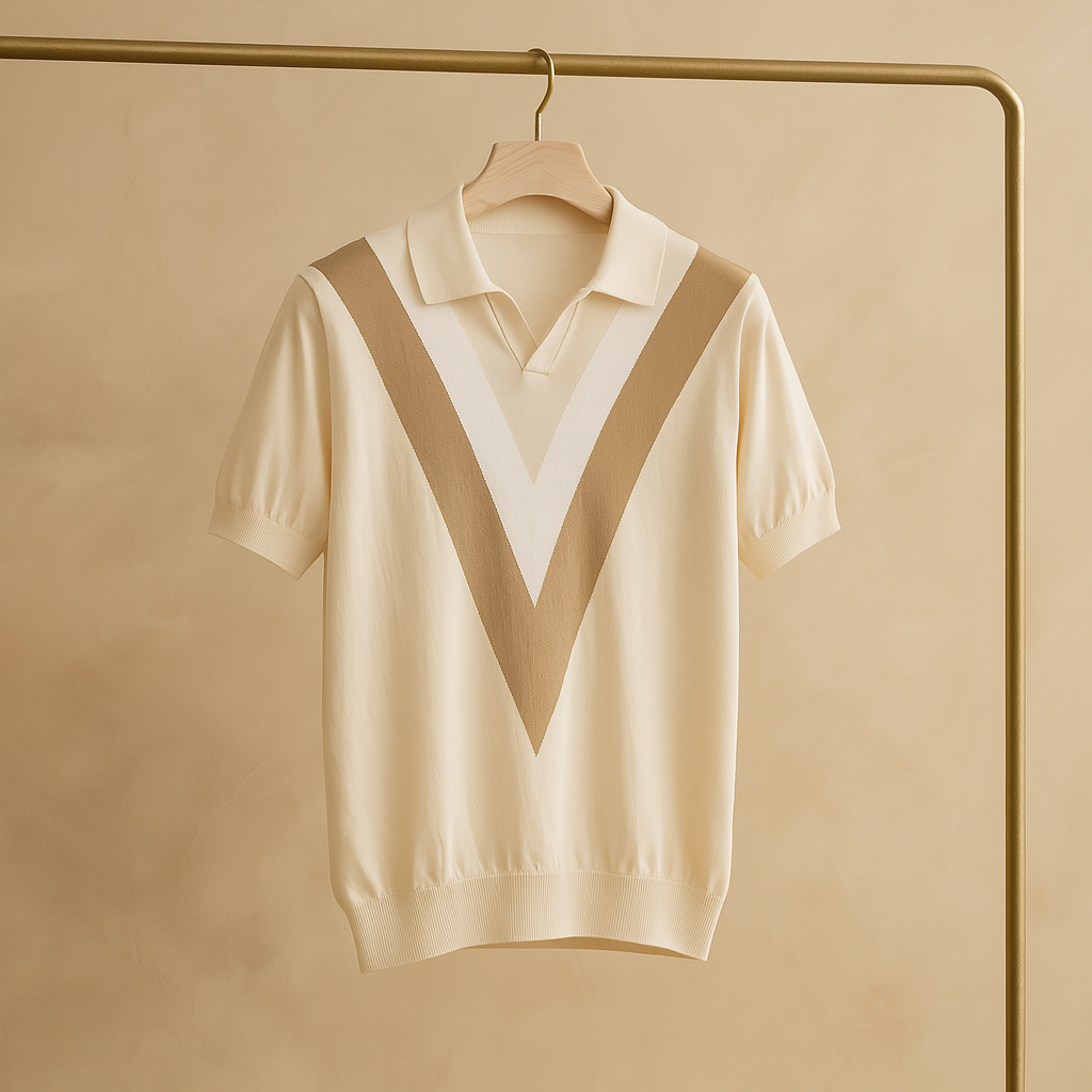 Easton V Knit Polo - [Ezra Daniel]