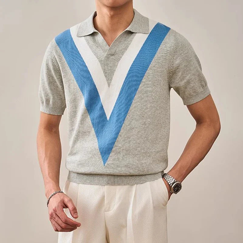 Easton V Knit Polo - [Ezra Daniel]