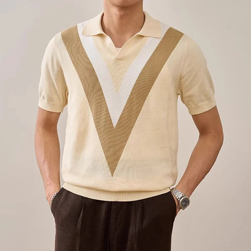 Easton V Knit Polo - [Ezra Daniel]