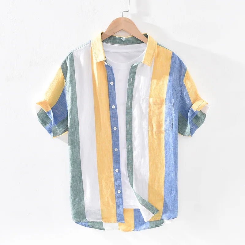 Keys Striped Beach Shirt - [Ezra Daniel]