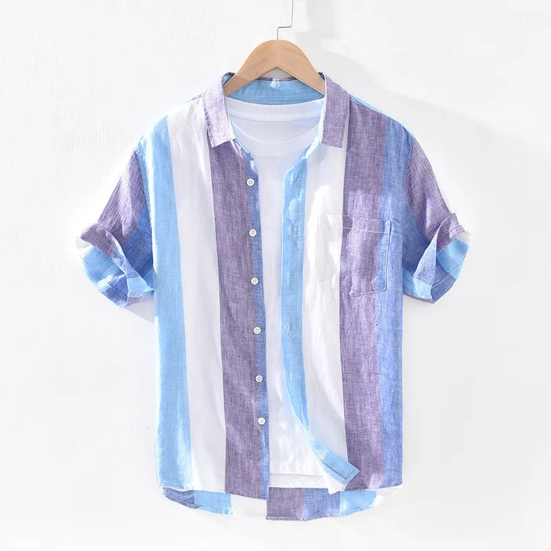 Keys Striped Beach Shirt - [Ezra Daniel]