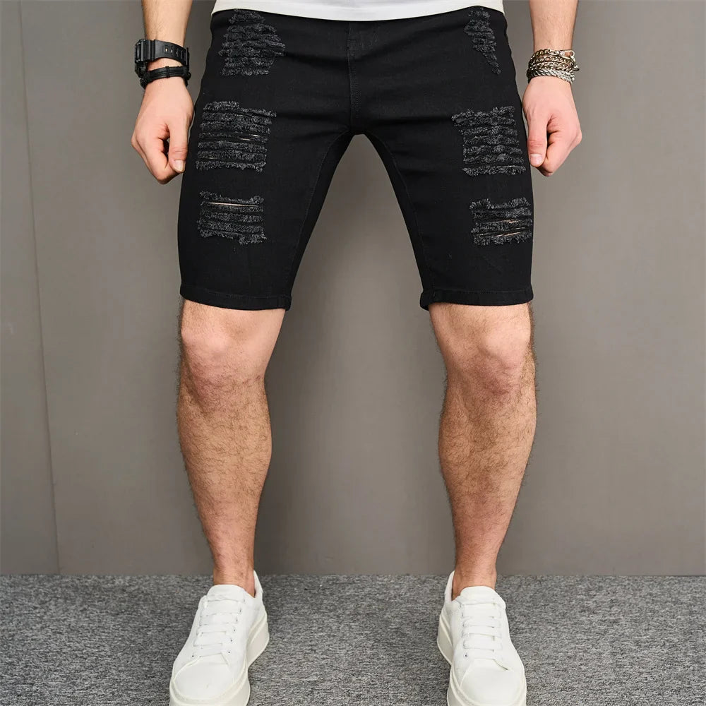 Mark Distressed Denim Shorts - [Ezra Daniel]