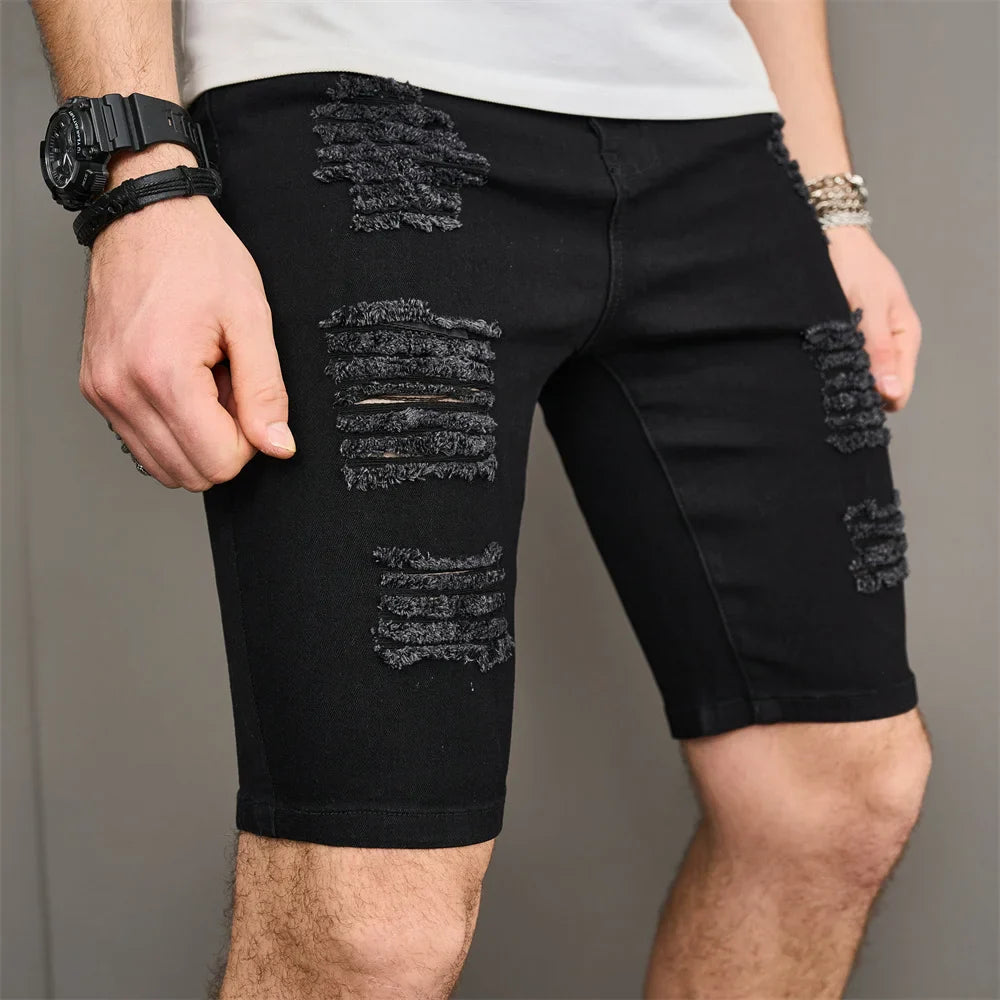 Mark Distressed Denim Shorts - [Ezra Daniel]