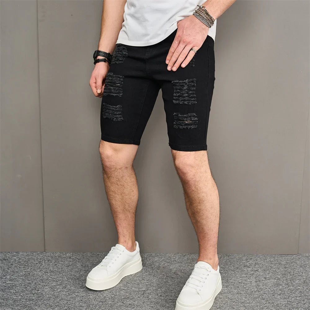 Mark Distressed Denim Shorts - [Ezra Daniel]