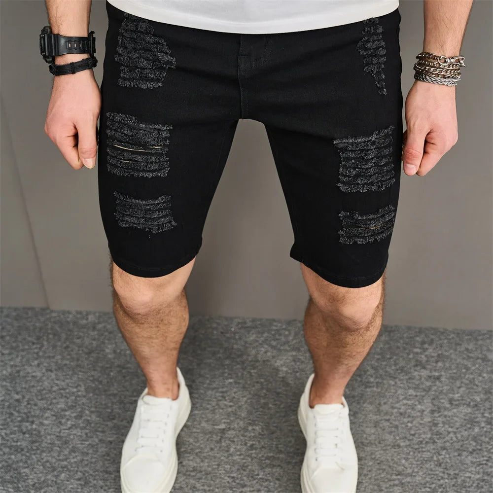 Mark Distressed Denim Shorts - [Ezra Daniel]