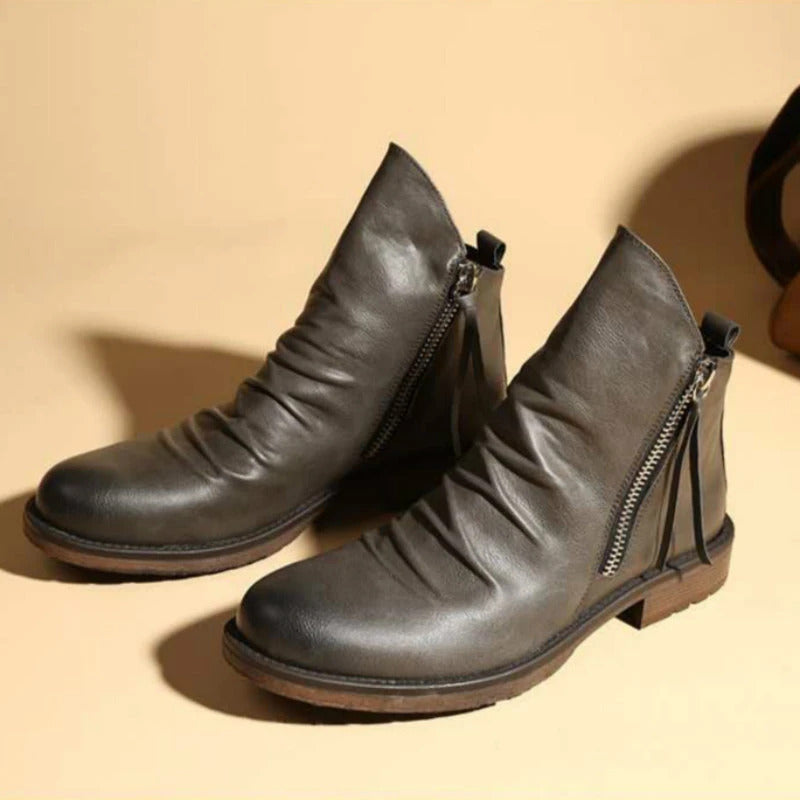 Morgan Richards Zipper Boots - [Ezra Daniel]